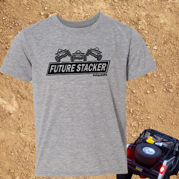 stylized future stacker stack life tshirt grey