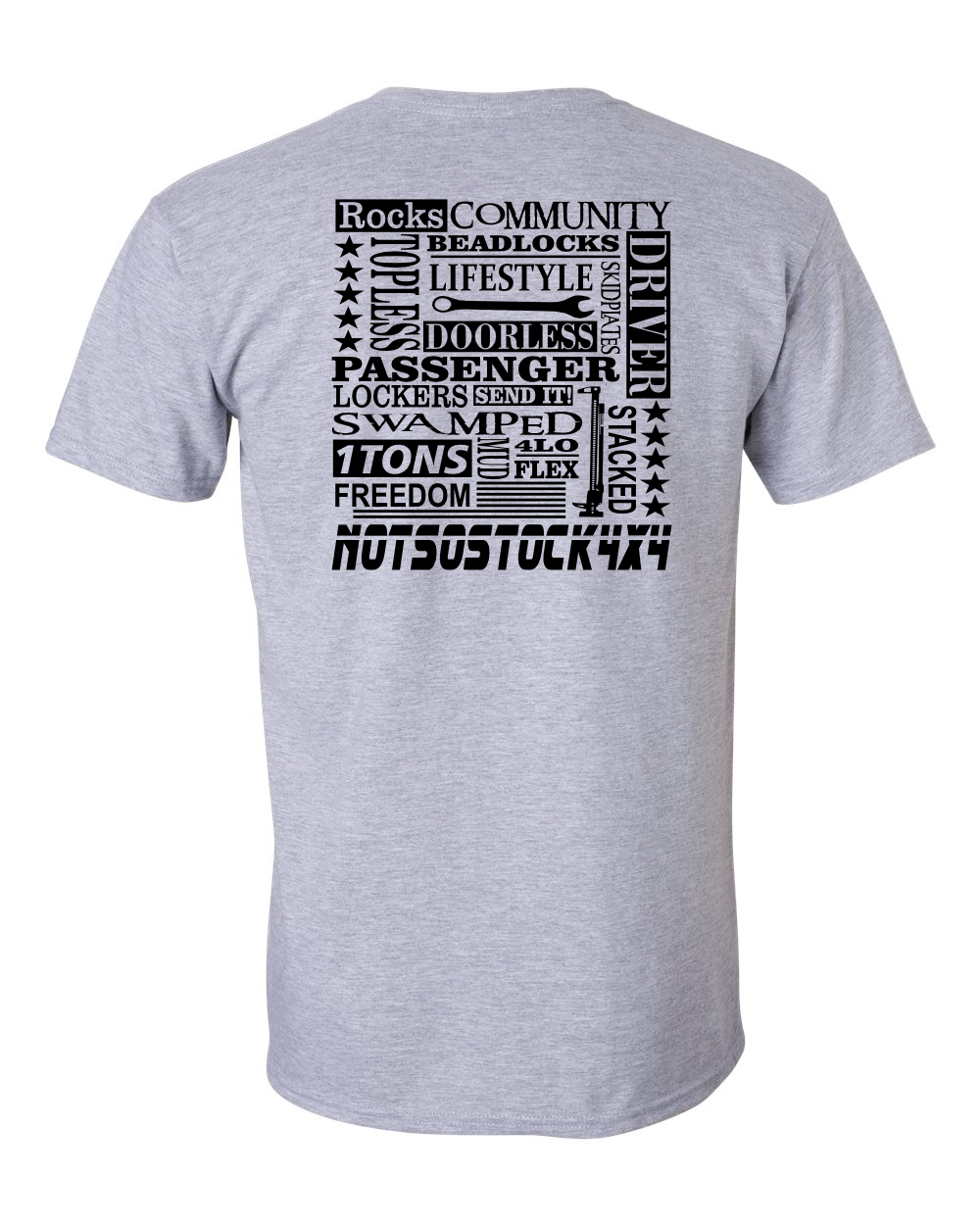 Off-Road Word Collage Tee – Adventure in Every Stitch