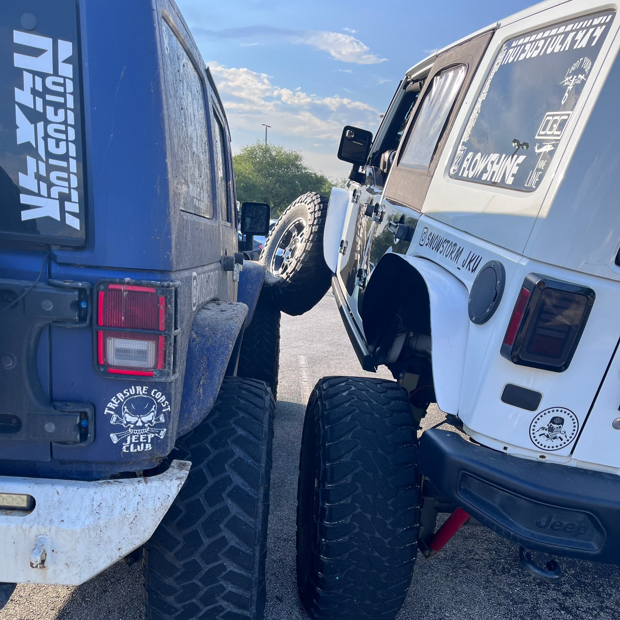 image of the notsostock logo longways on the back of an off road vehicle