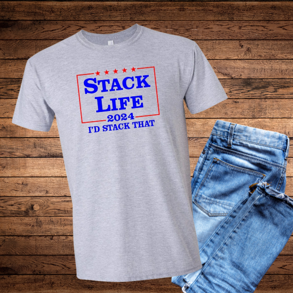 stylized image of stack life 2024 limited edition t shirt