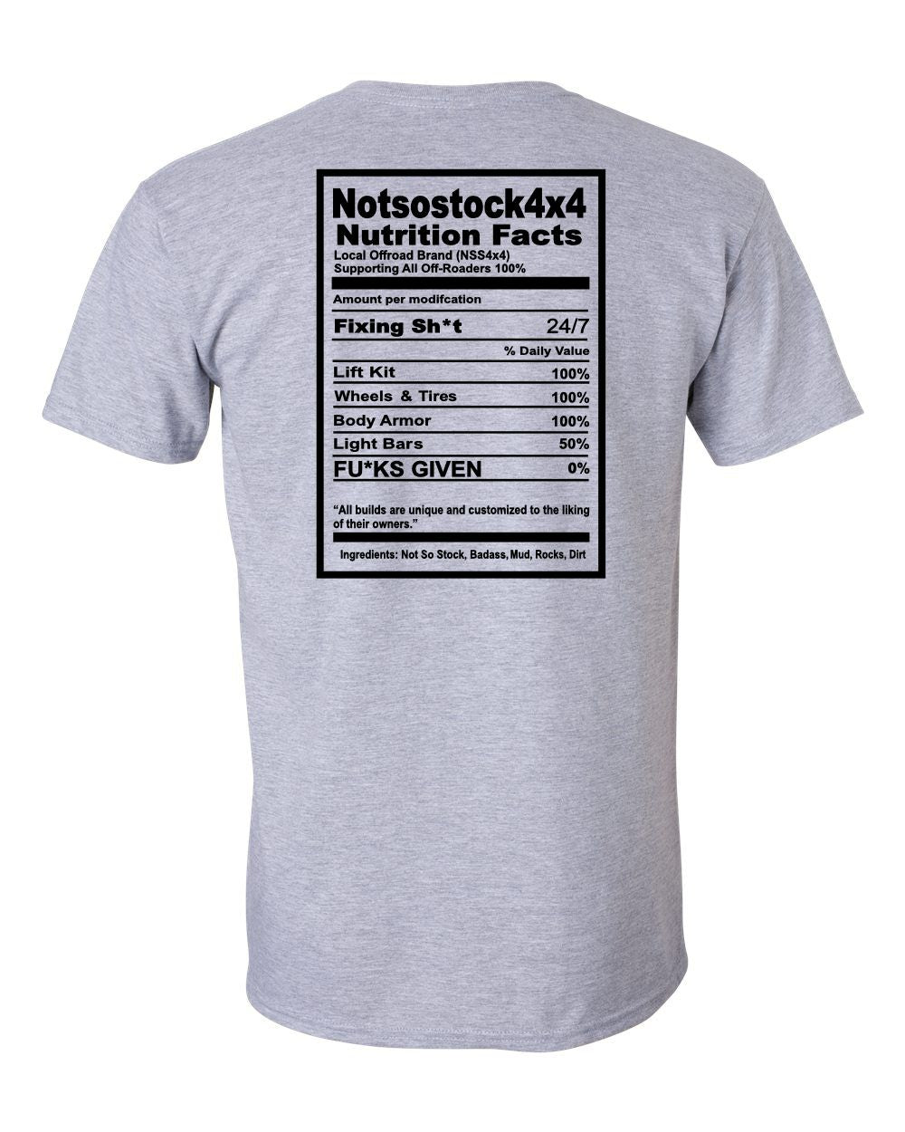 Off Road Nutrition Facts Tee – Built for the Bold
