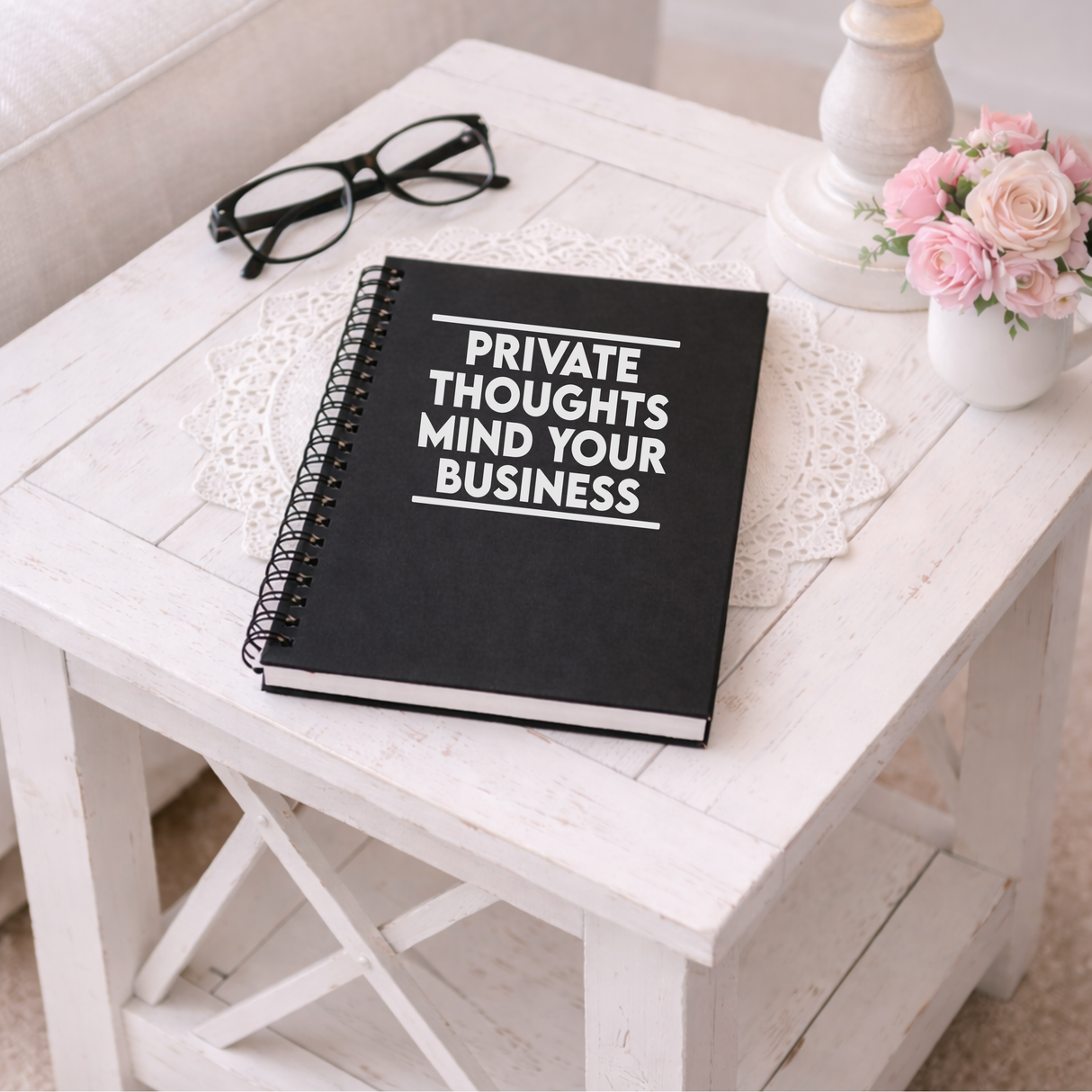 Private Thoughts Mind Your Business Funny Journal