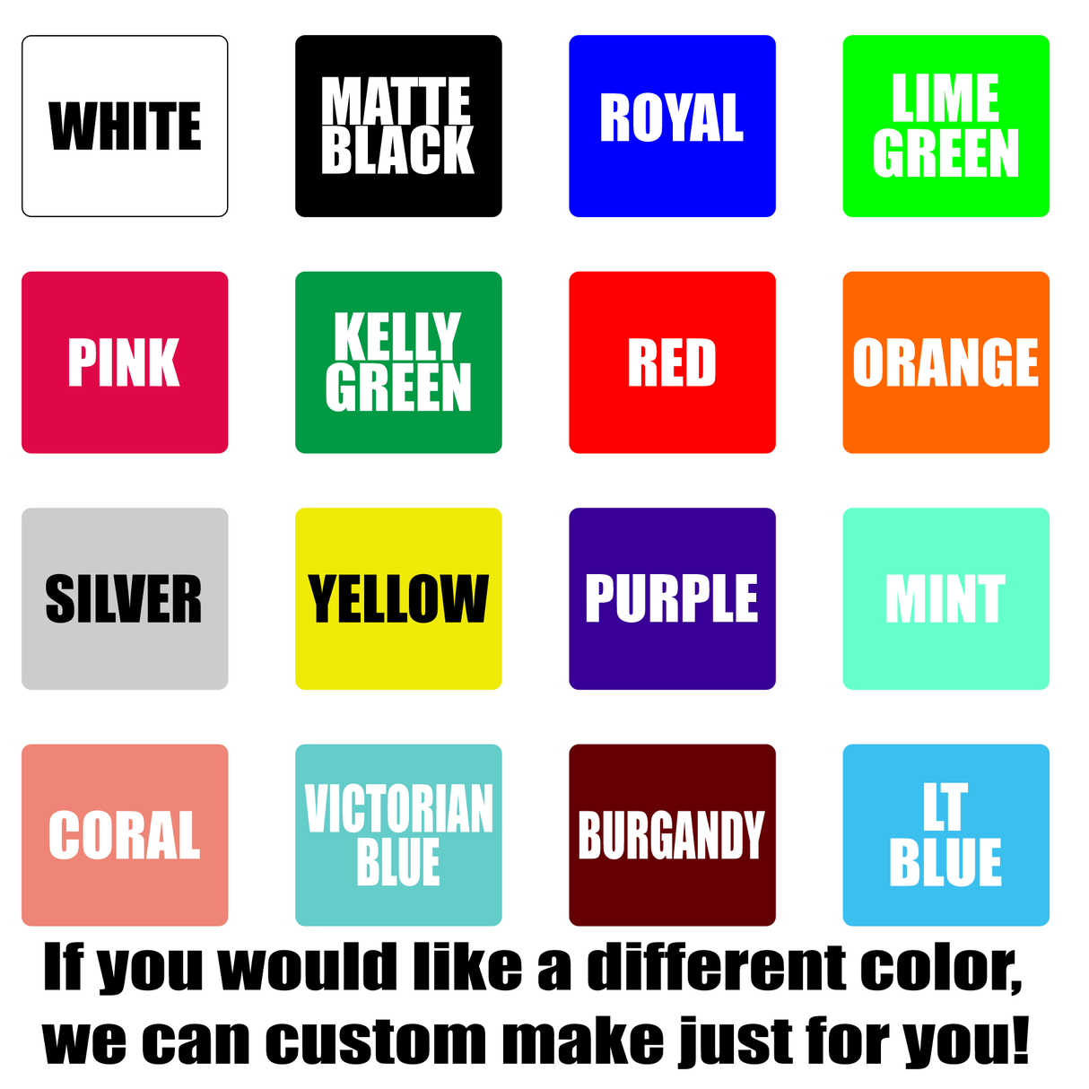 vinyl color choices for decals