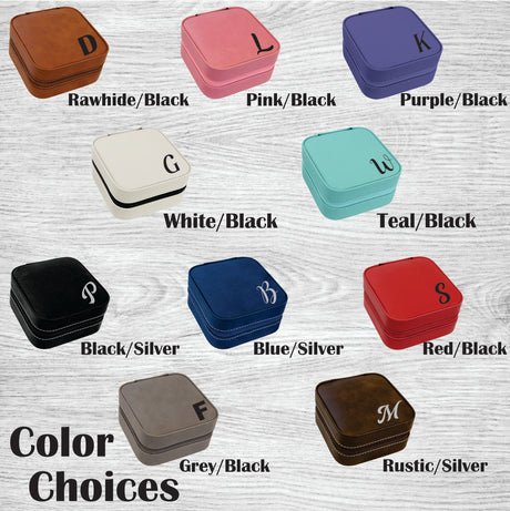 Custom Monogramed Leatherette Jewelry Box – Personalized Keepsake Gift