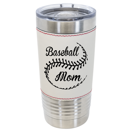 Baseball Mom Leatherette Tumbler - Stack Life Customs