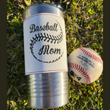 Baseball Mom 20 oz Leather Tumbler - Custom gift for Mom