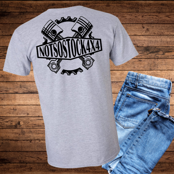 stylized notsostock4x4 gear tshirt in grey