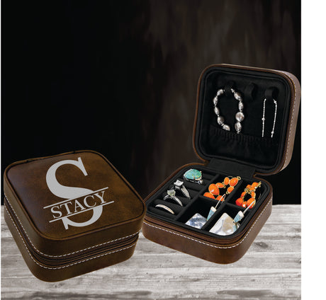 Monogram with Name Travel size Jewelry box
