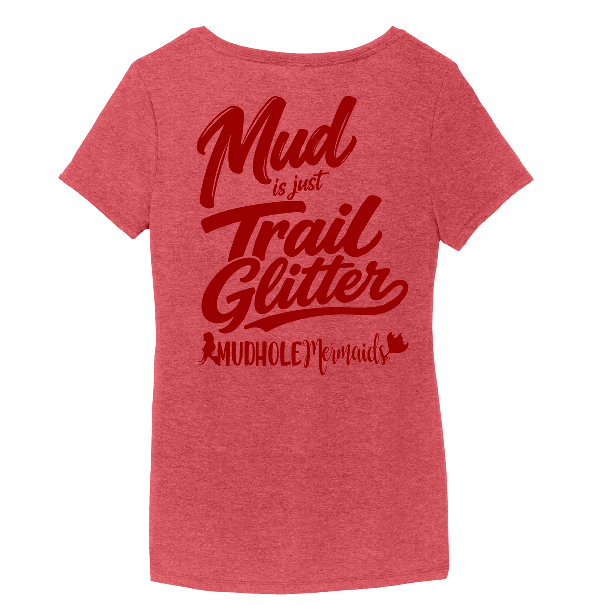 Mud Is Just Trail Glitter V-Neck Tee