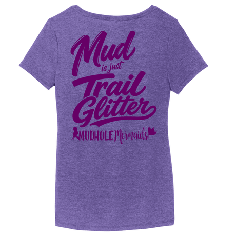Mud Is Just Trail Glitter V-Neck Tee