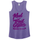A heather purple sleeveless tank top with a purple graphic text print reading 'Mud is just Trail Glitter' and 'MUDHOLE Mermaids' on a white background.