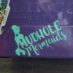 mudhole mermaid small vinyl decal 
