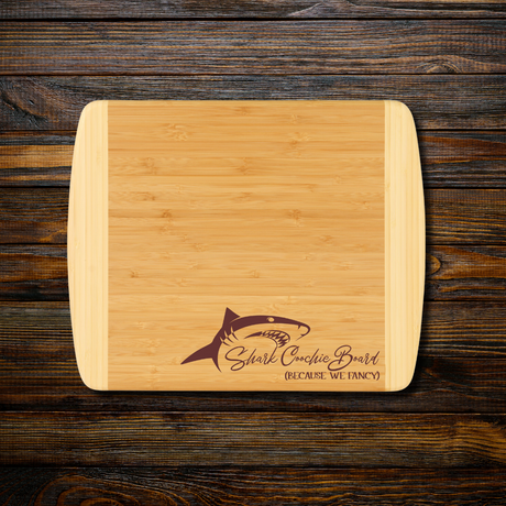 Shark Coochie Two Tone Board – Bamboo Cheese Board in Multiple Sizes