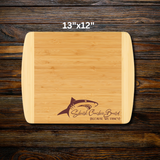 Shark Coochie Two Tone Board – Bamboo Cheese Board in Multiple Sizes
