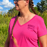 Mud Is Just Trail Glitter V-Neck Tee