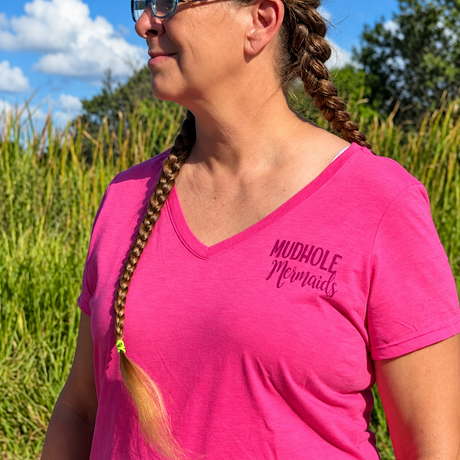 Mud Is Just Trail Glitter V-Neck Tee